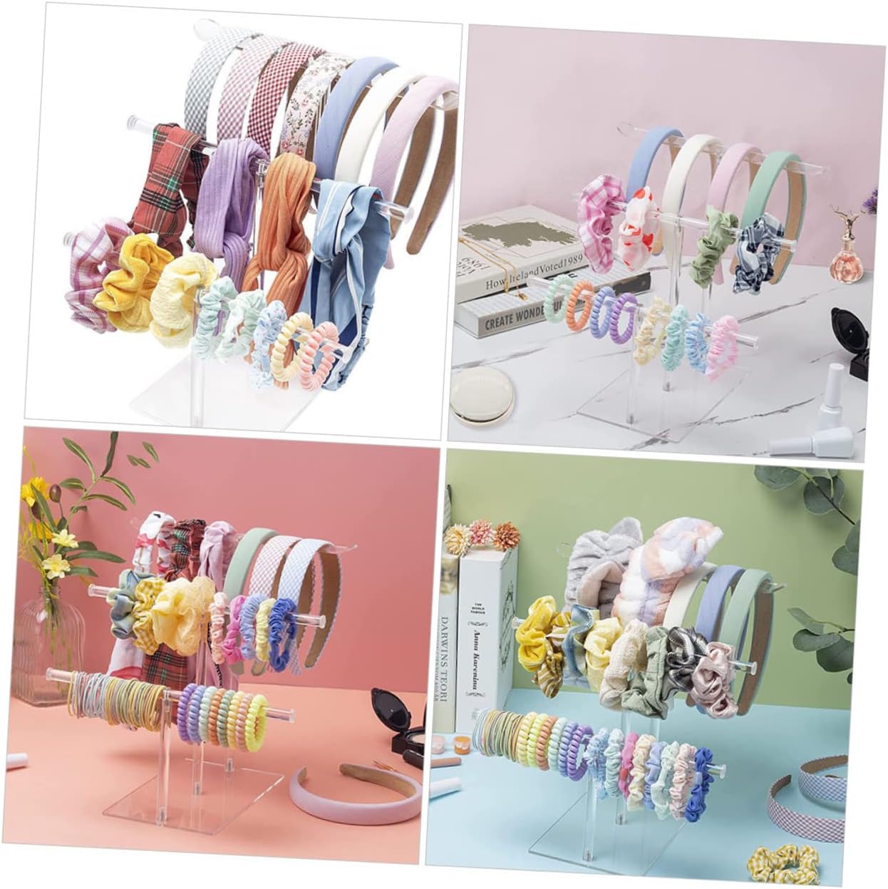 Jewelry Display Rack Acrylic Stand Hairband Holder for Jewelry Making Storage