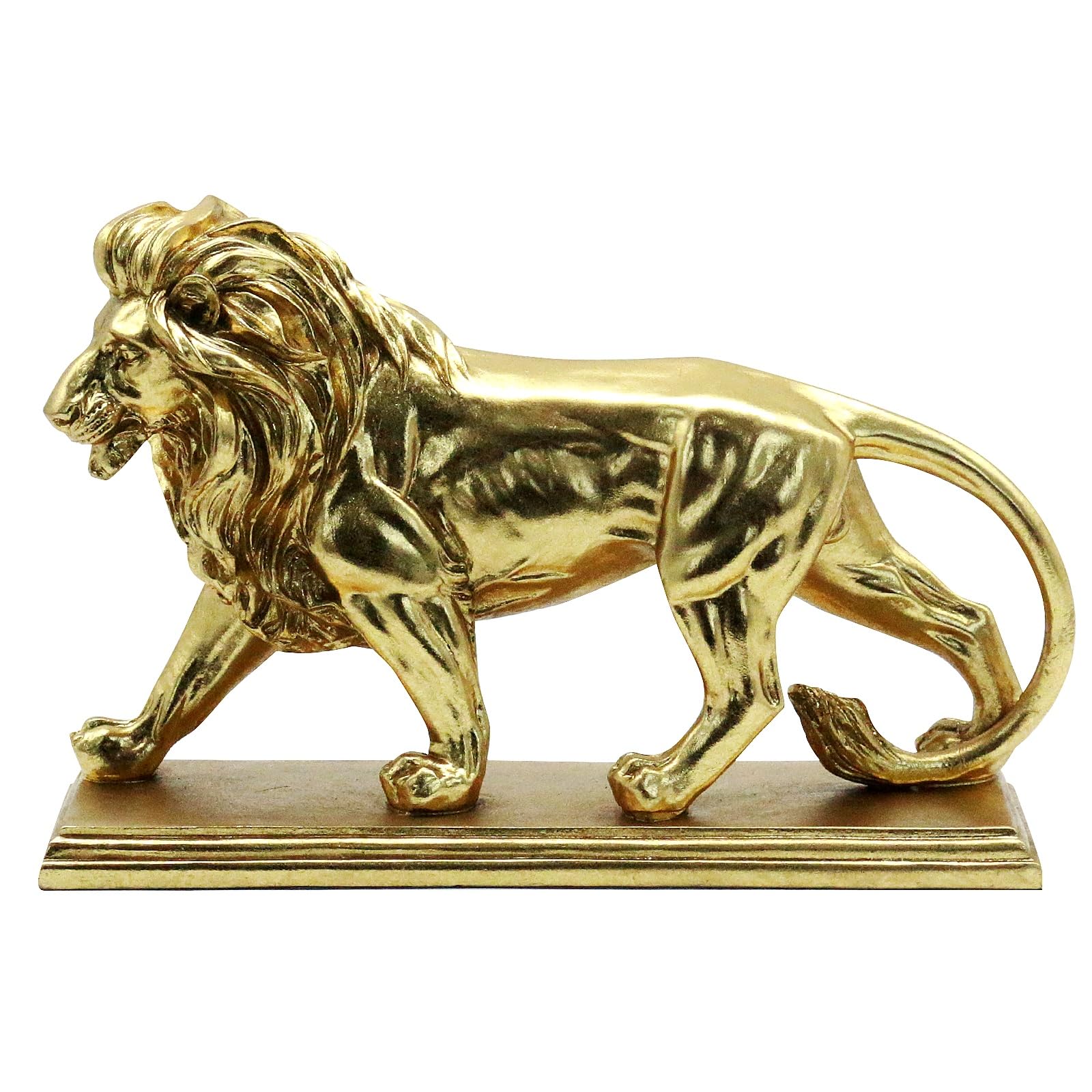 Decorazione per la casa, scultura decorativa a forma di leone dorato, decorazione creativa per mensole, soggiorno, libreria, scrivania da ufficio, regalo unico per altri
