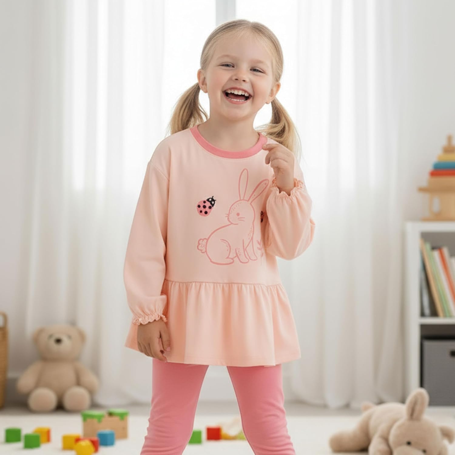 UMELOK Girls 2 Piece Playwear Set Pant and Top Sweatsuit Outfit Clothes - Image 4