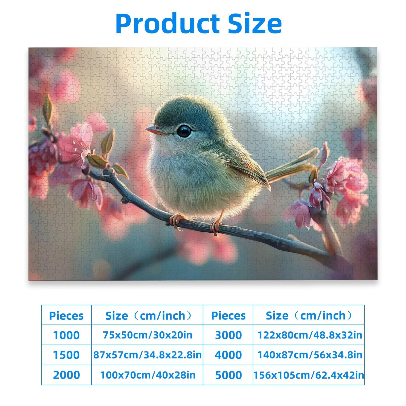 Puzzle Fleur 4000 Pièces Adultes, Puzzle 4000 Pièces pour Adultes et Enfants à Partir de 14 Ans, Oiseau Puzzles Bois de Qualité Supérieure avec Une Boîte d'Emballage Exquise, Cadeau Femme/Homme, -2057