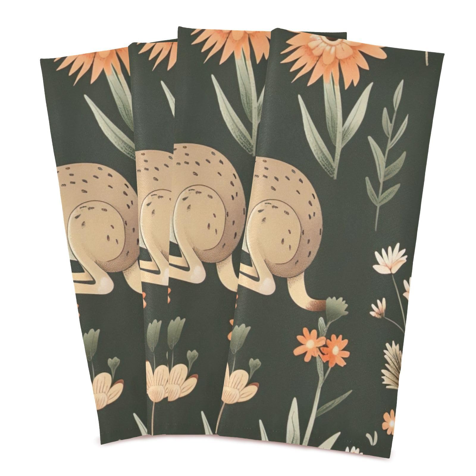 ODAWA Cute Kangaroos Kitchen Towles Kitchen Hanging Towels DishCloths for Kitchen, 4 Pack