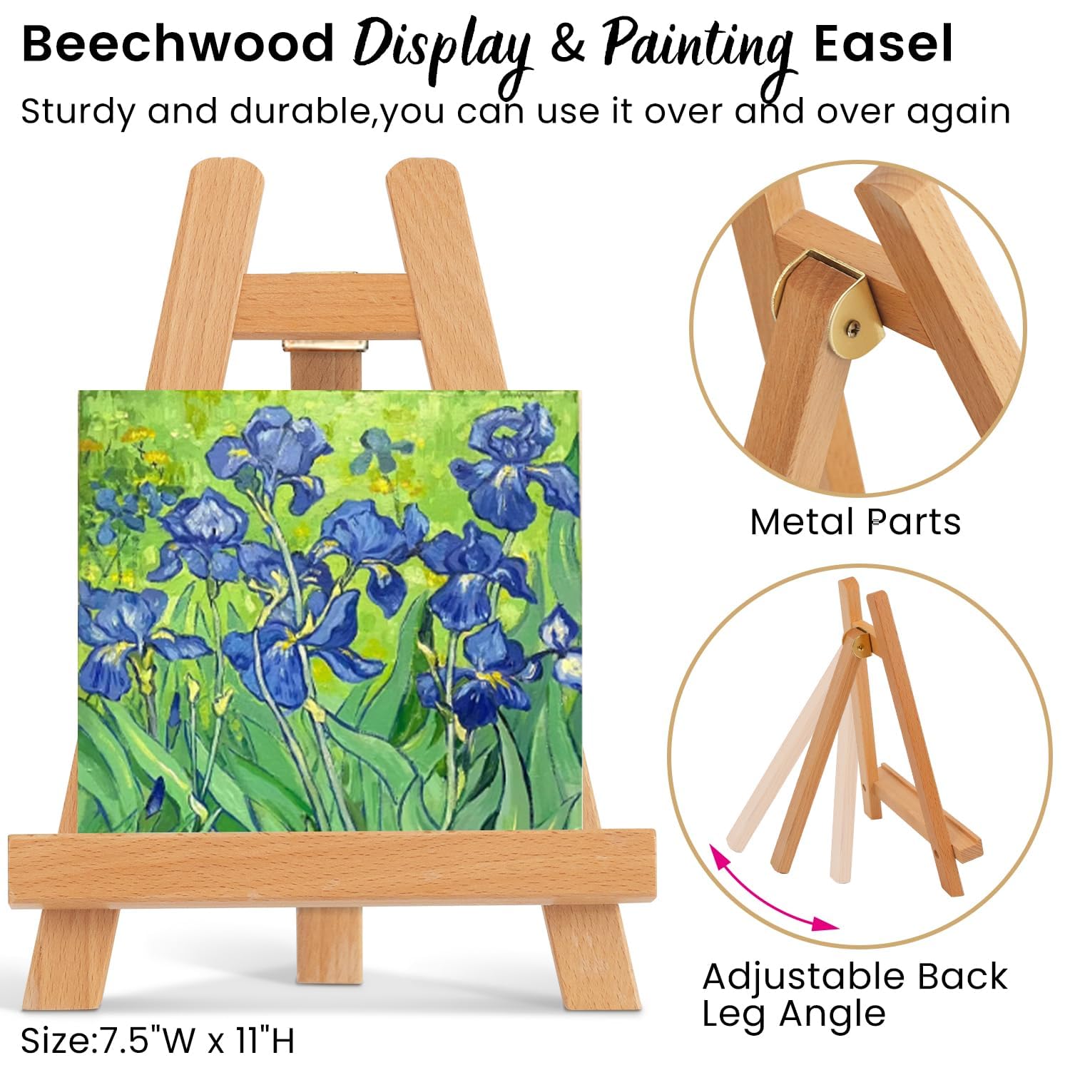 ARTALLY Juego de pintura acrílica para adultos y niños, 62 piezas, kits de pintura en lienzo, pintura acrílica de 32 colores (22 ml), caballete de mesa, pinceles, lienzo, kit de suministros de pintura