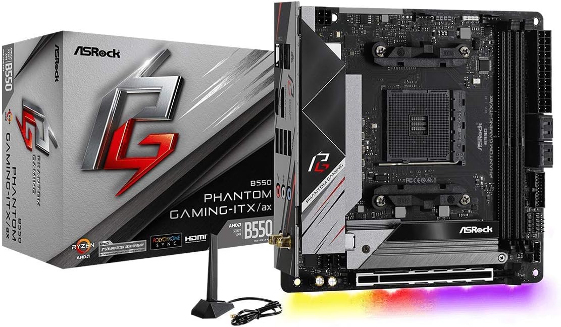 ASRock B550 PHANTOM GAMING-ITX/AX Supports 3rd Gen AMD AM4 Ryzen™ / Future AMD Ryzen™ Processors motherboard