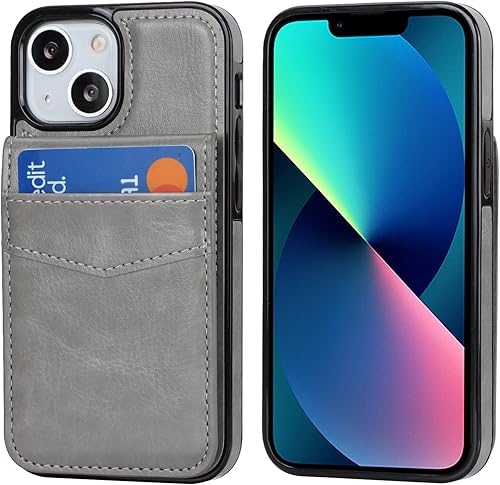 Miniatura 3 de KIHUWEY Funda compatible con iPhone 13 Mini de 5.4 pulgadas (gris)