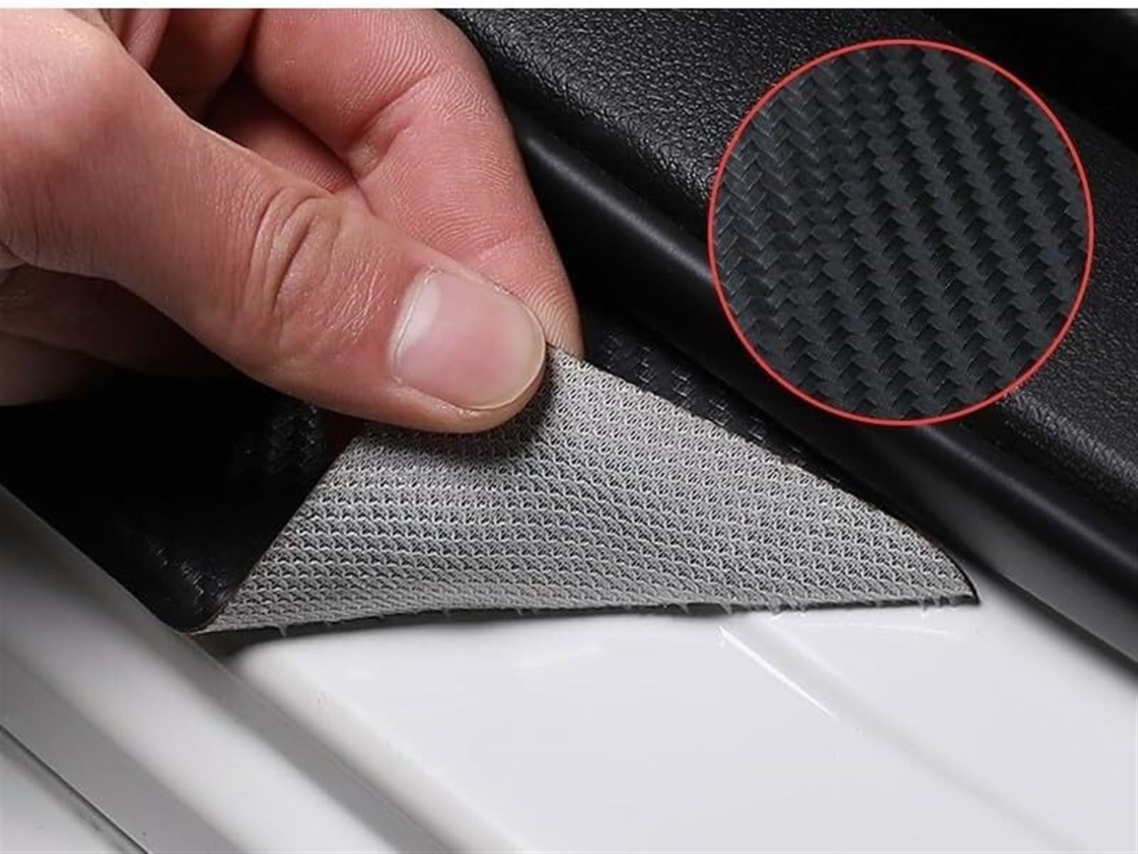 Tira Protectora de Parachoques Adhesivo Protector de Fibra Carbono para Parachoques Trasero Coche, antiarañazos, para Volvo V60 2018-2022