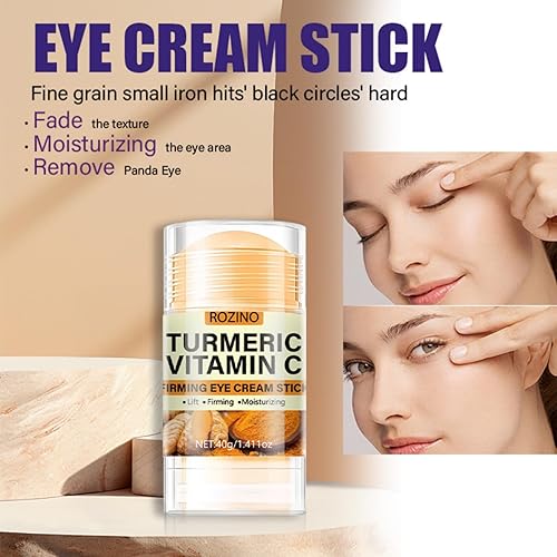 Miniatura 3 de Unde bálsamo para ojos con vitamina C de cúrcuma, bálsamo para ojos para ojeras e hinchazón, antienvejecimiento, crema hidratante debajo de los