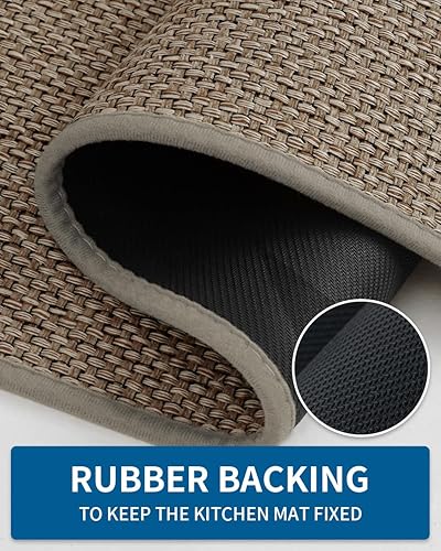 Miniatura 14 de Alfombras y tapetes de cocina antideslizantes, lavables, absorbentes para cocina, parte delantera del fregadero, tapetes de cocina para suelo