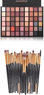 Make Up 54'lü Göz Farı Paleti+izla 20'li Profesyonel Yumuşak Makyaj Fırça Seti Siyah Renk Pastel