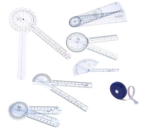 Elite Medical Instruments USA The Original 6 Piece Quality Goniometer
