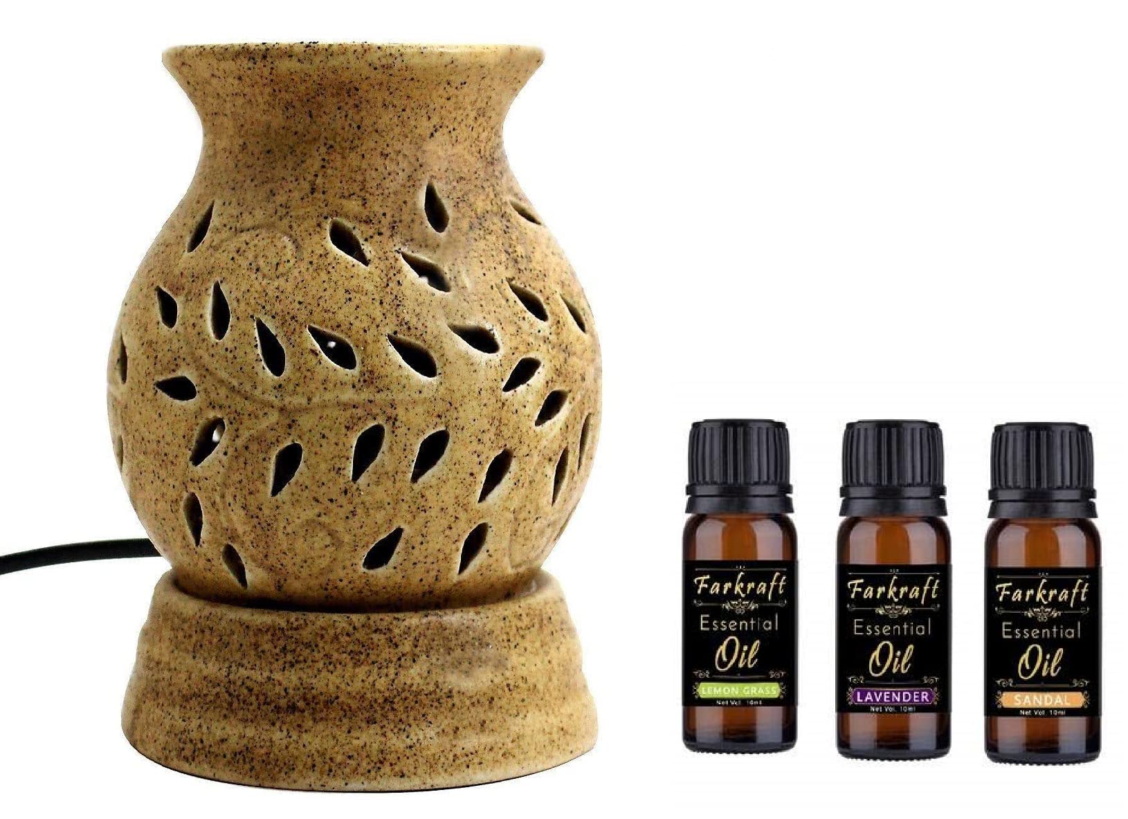 FnP CL Ceramic Aroma Diffuser (burner: 13 x 9 x 9 cm, Multicolour)