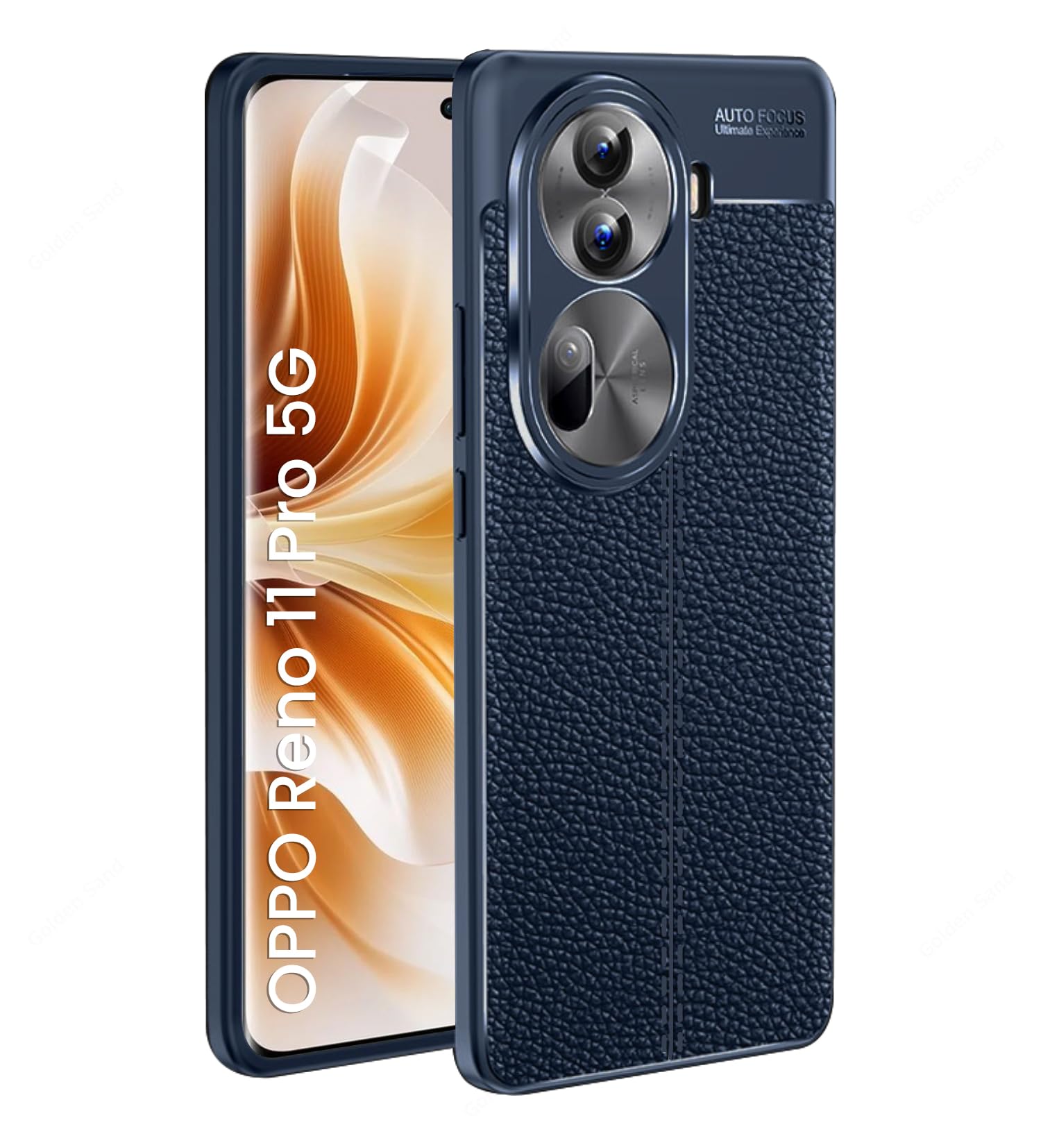 Golden Sand Cover Leather Texture Series Shockproof Armor TPU Back Cover Case for OPPO Reno 11 Pro 5G, Oppo Reno11 Pro 5G Mobile Phone, Blue (B0CSD1VFK6) Amazon Price History, Amazon Price Tracker
