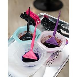 Framar Hair Color Brush Set - Hair Dye Brush Kit, Hair Coloring Brushes for Hair Stylist, Tint Brushes for Hair Color, Tapered Edges for Precision - 3 Pack