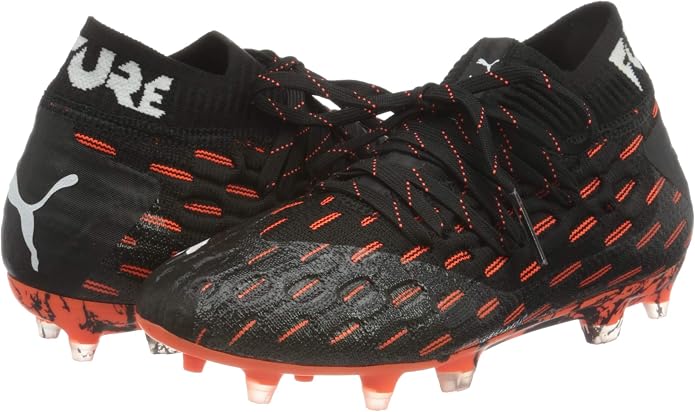 PUMA Boys Future 6.1 FG Football Boots Lightweight Black/Orange | Soccer -  Amazon.com