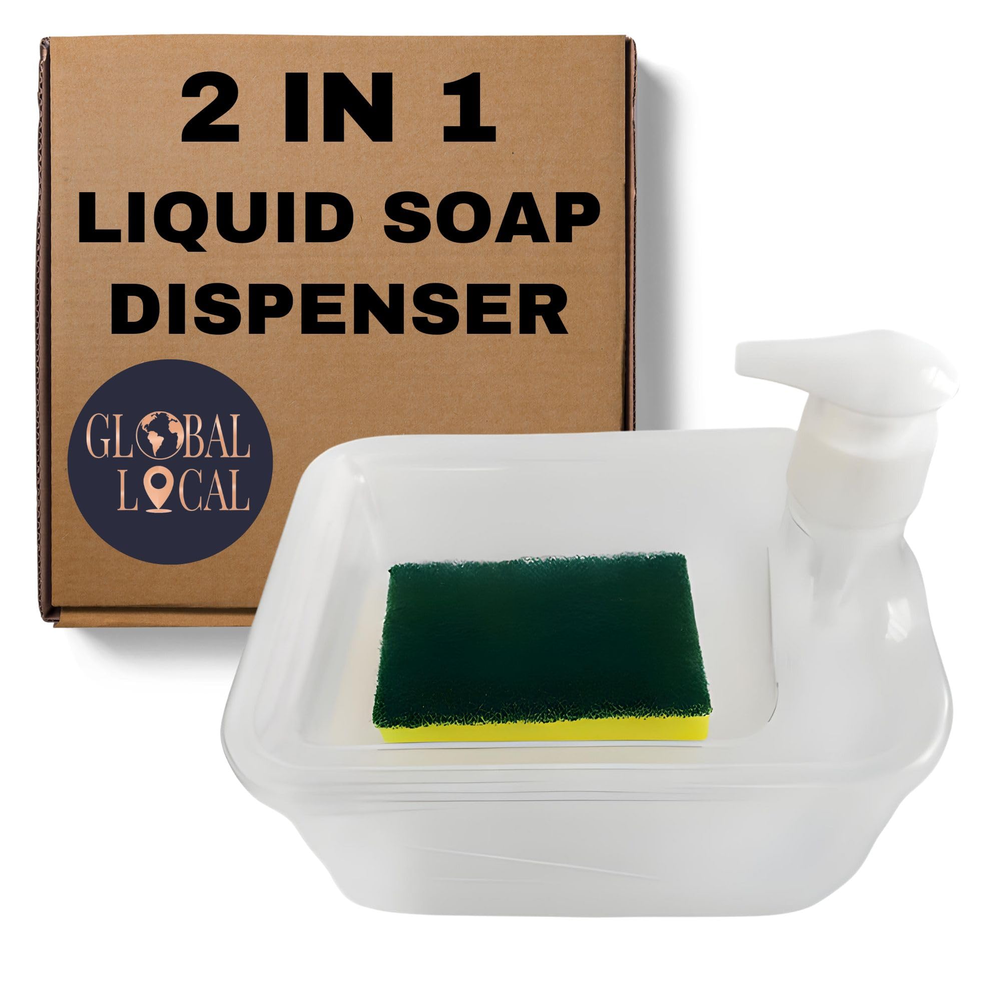 Global Local Liquid Soap Dispenser for Kitchen Dishwash Liquid Soap Dispenser for Kitchen Sink Dish Washer Box Kitchen Dispenser Liquid with Free Sponge(Green) (B0CTTH2MV4) Amazon Price History, Amazon Price Tracker