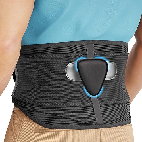 Vista 8 de Modvel Soporte de espalda para dolor de espalda baja para mujeres y hombres - Cinturón de soporte lumbar para ciática, hernia de disco, tensión