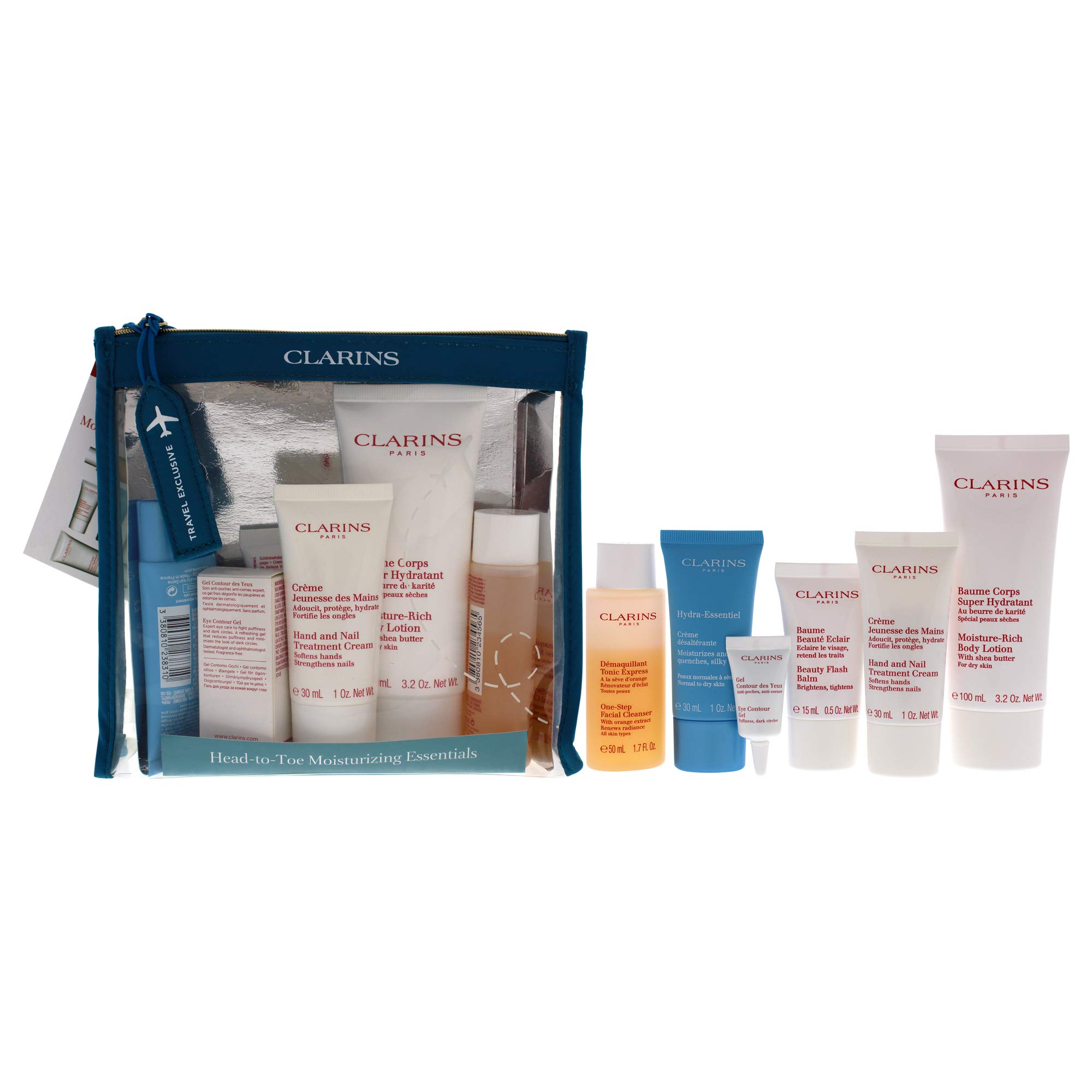 CLARINS Head to Toe Moist Essentials Set 7 Piece, 0.37 kg