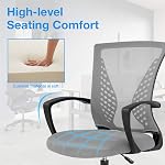 BestOffice Tall Office Arms Foot Rest Back Support Adjustable Height Rolling Swivel Chair Mesh Drafting Stool for Standing Desk Adults Women