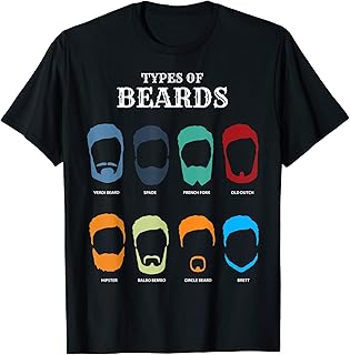 Tipos de barba, barba, papá con barba, día del padre Camiseta
