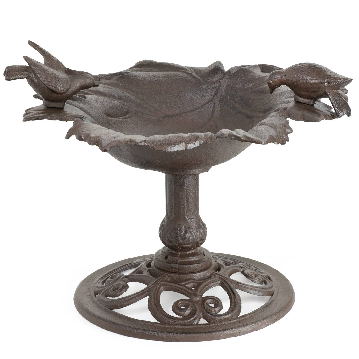 Moritz Bebedero para pájaros, 51 x 46 x 42 cm, hierro fundido, bebedero para pájaros