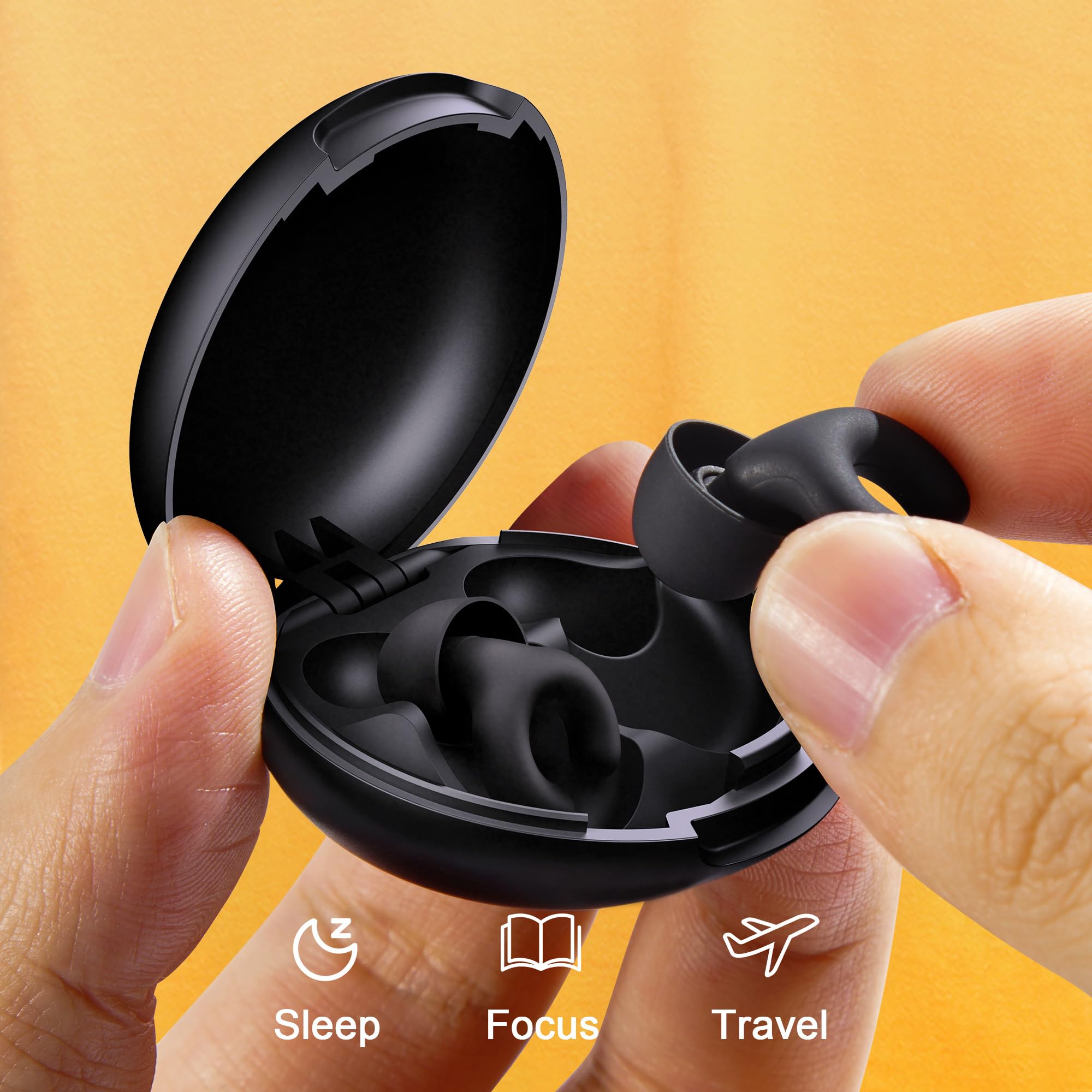 Tappi Orecchie Dormire-Sagoma C Ergonomica Per Una Vestibilità Personalizzata E Riduzione Del Rumore Di 28dB. Scopri Un Conforto Discreto E Senza Pressione Per Viaggi E Concentrazione
