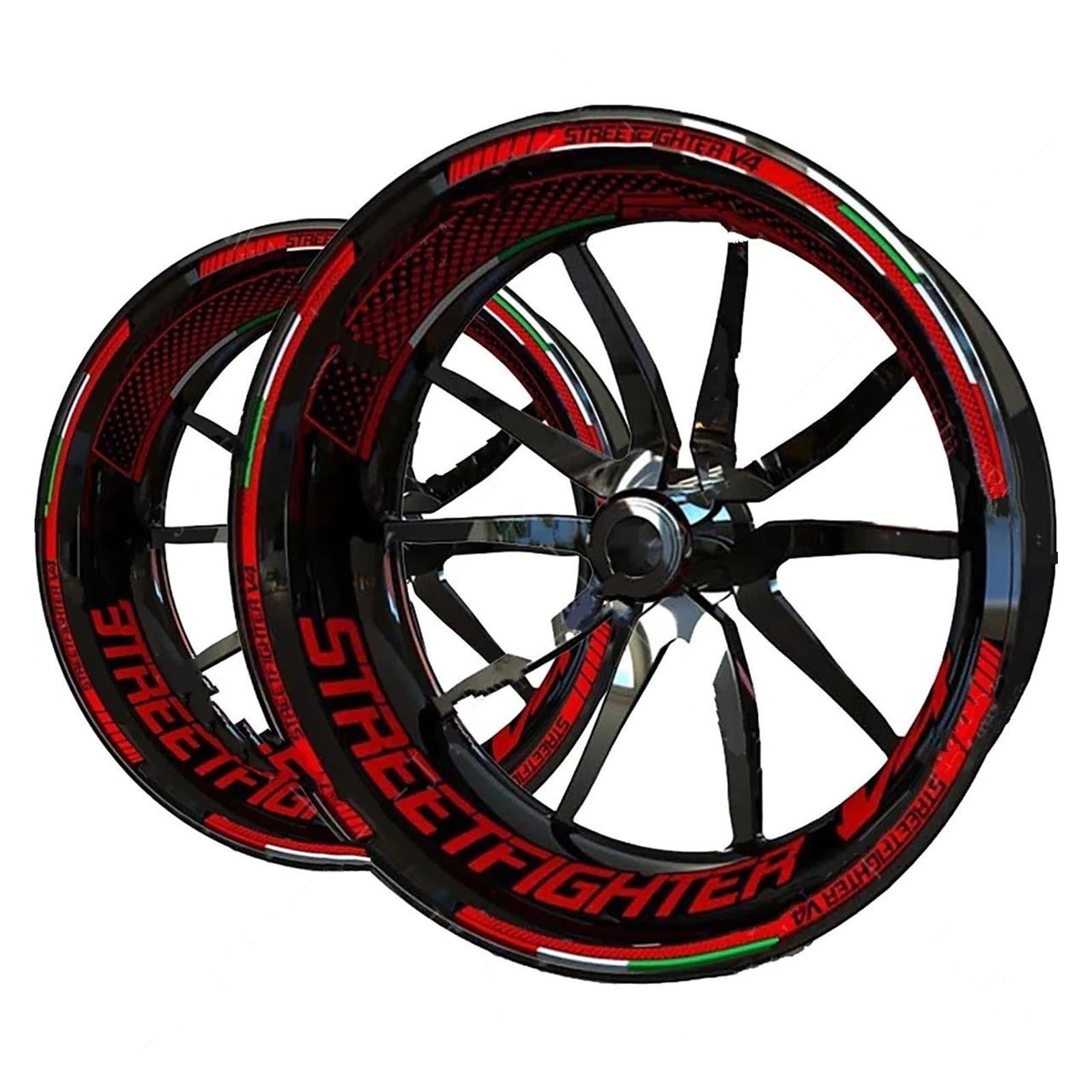 Motorcycle Reflective Wheel Stripe Sticker Set Waterproof Rim Decals for Ducati for Streetfighter V4