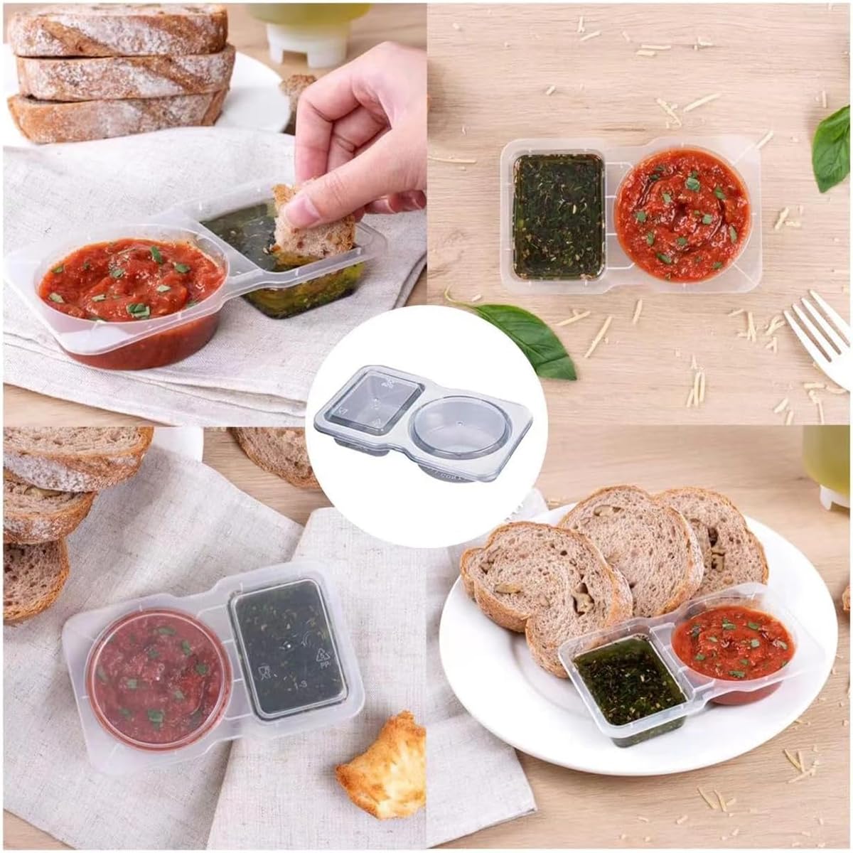 Pezzi piccoli contenitori in acciaio inossidabile con coperchi da 180 ml, piccoli contenitori per salse, contenitori per alimenti portatili in acciaio | Leroy Merlin