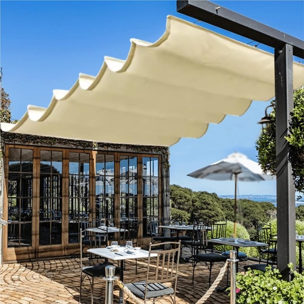 pergola markise 3 x 4 Ausziehbares Sonnenschutz, Pergola-Markise, Schiebedeckelte für Terrasse, UV-Schutz für Terrasse und Garten (1,3 m) Unsere soziale Hängematte - DISCOUNT:10 Size:Med/Lrg Built to resist corrosion