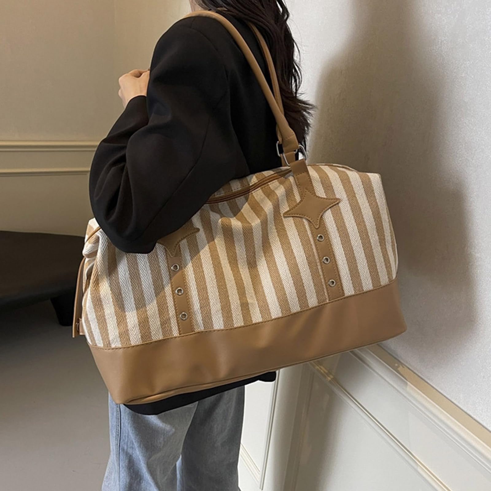 Borsa Per Fitness Grandi Dimensioni Allenamenti Commissioni Weekend Manici Rinforzate Borse Spalle Traspiranti Sacchetti Da Viaggio Con Più Tasche