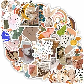 100Pcs Waterproof Boho Stickers for Phone Laptop Water Bottles Skateboard Luggage Car Bumper Scrapbook Cup Journaling Guitar, Cute Vinyl Aesthetic Sticker Supplies Accessories for Adults Girls Kids
