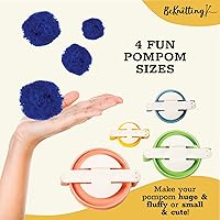 Vista 4 de BeKnitting Kit de tejido para principiantes, adultos y niños - Aprende a tejer - Hilo, fabricantes de pompones, agujas y otros suministros Regalos