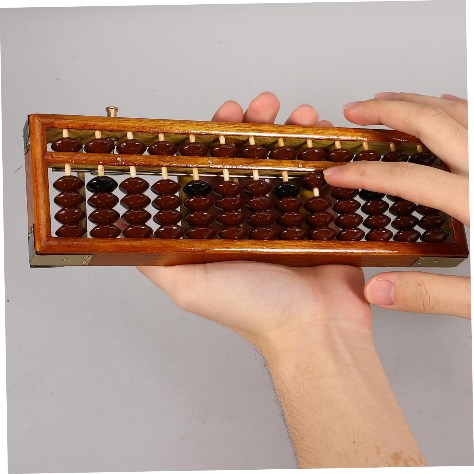 SUPVOX Retro 13-Column Chinese Abacus Portable Counting Tool for Kids and Adults Learning Arithmetic and Calculating - Image 3