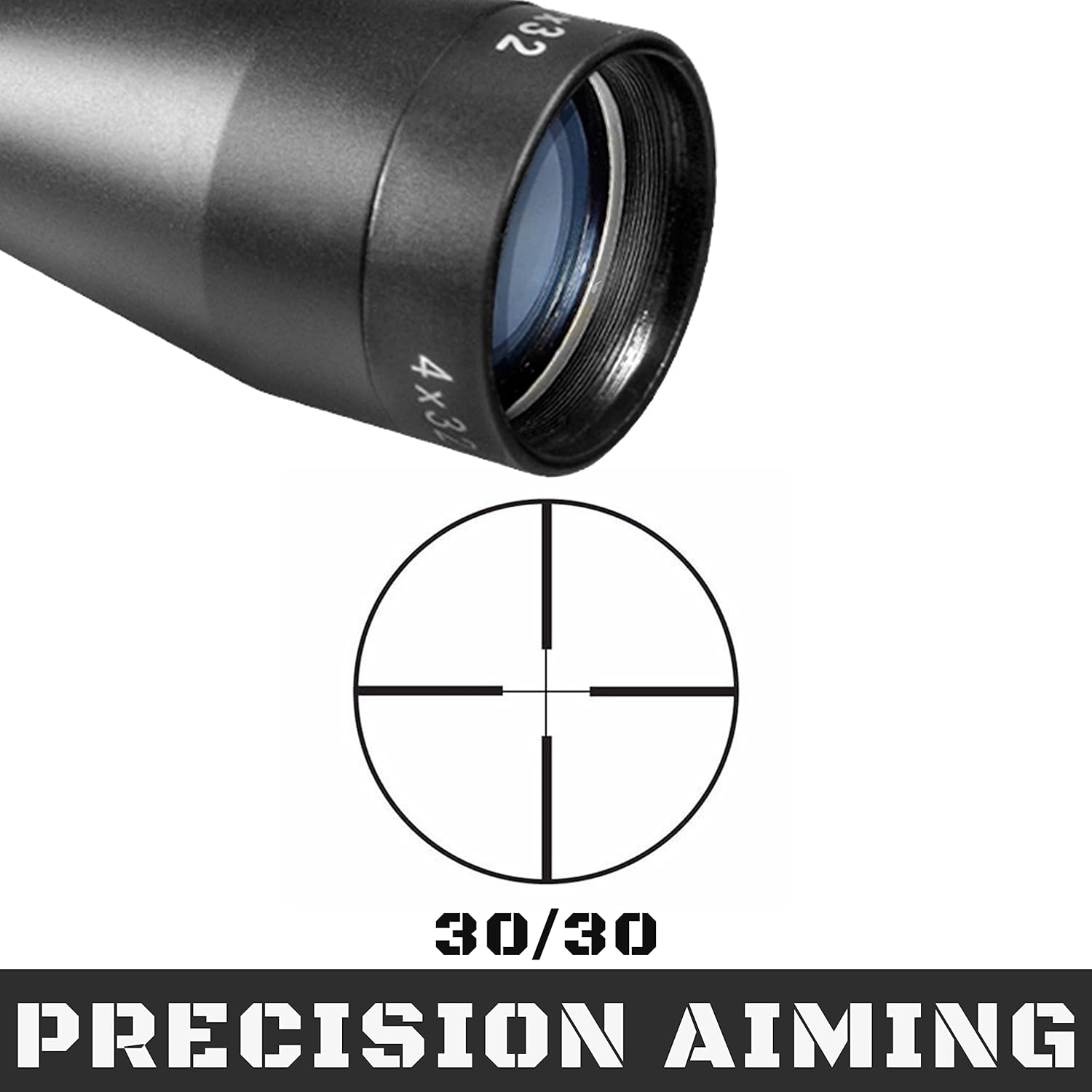 Barska Crosshair Reticle Rifle Scope for .22 Plinking & Rimfire Rifles - Optimal Precision with Rings for Shooting, Hunting, Target Practice