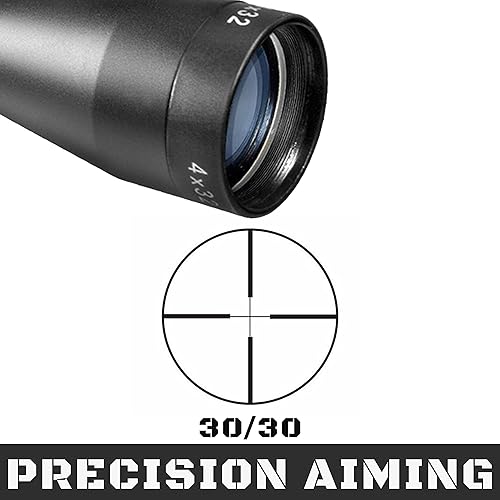 Miniatura 5 de Barska Alcance de rifle de retícula de retícula de punto de mira 3030 para rifles de plinking & Rimfire .22 con anillos