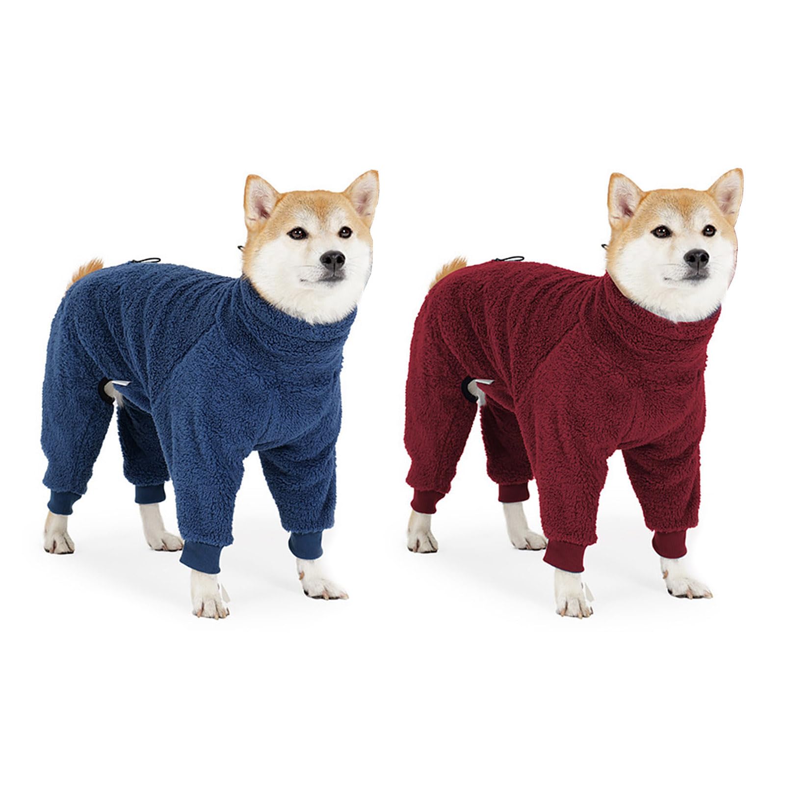 Manteau d'hiver en polaire épaisse pour chien, couverture intégrale du corps, quatre jambes, tenue chaude pour races d'intérieur et d'extérieur, pyjama en polaire respirante pour chien