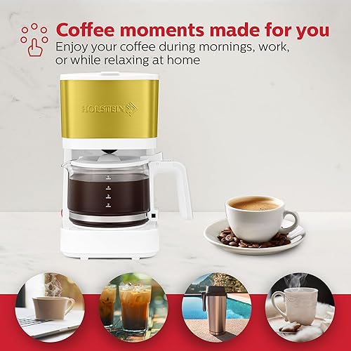 Vista 63 de Holstein Housewares - Cafetera, color rojo