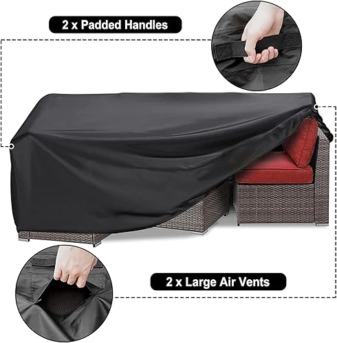 Miniatura 3 de Fundas impermeables para muebles de patio, fundas para muebles de exterior, a prueba de rasgaduras, juego de mesa y sillas, resistente al viento, a