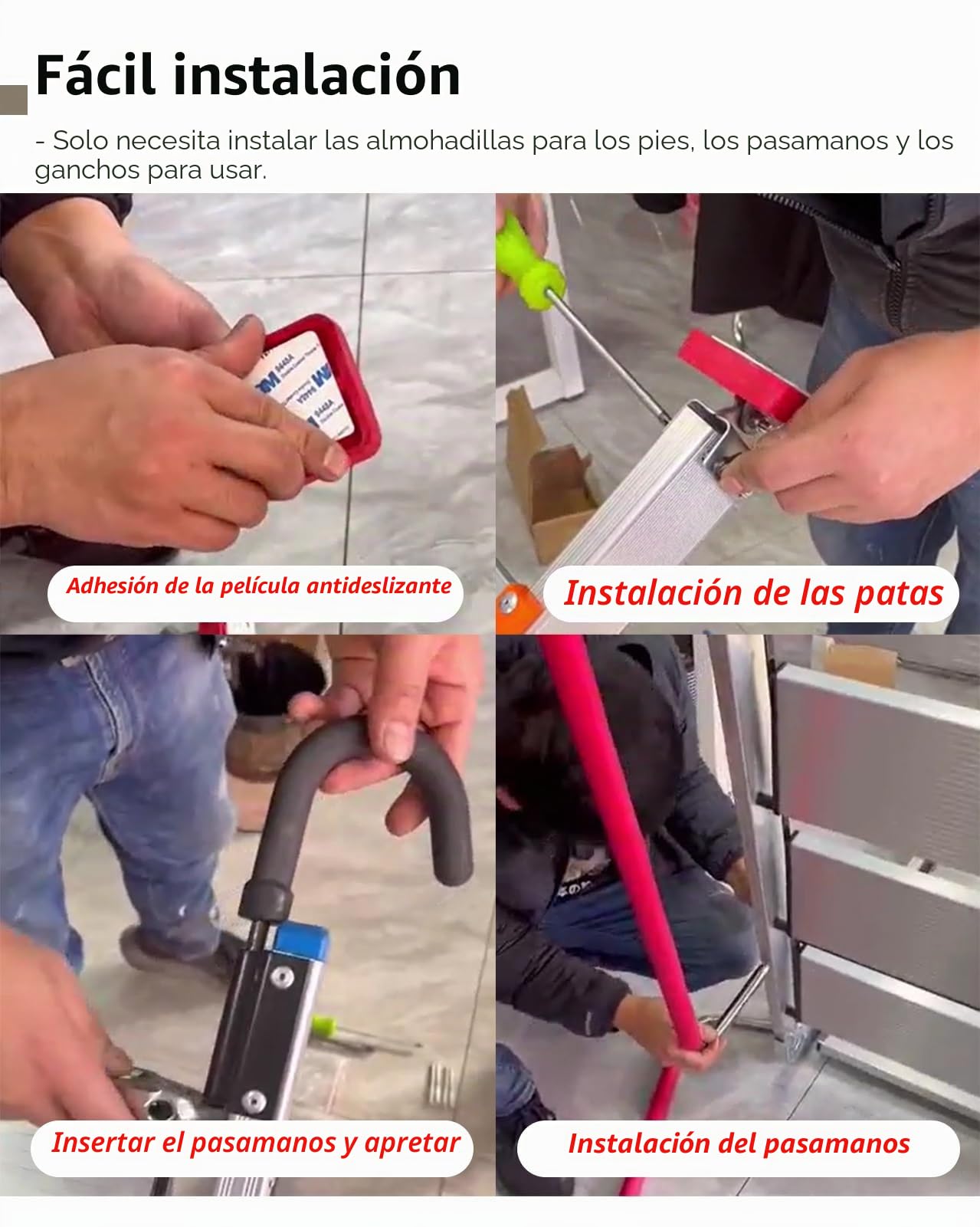 Escalera de emergencia para escape de incendios, escalera de ático plateada con ganchos para cabina, cámper, dormitorio, seguridad en el hogar y solución de escalada de incendios para balcón