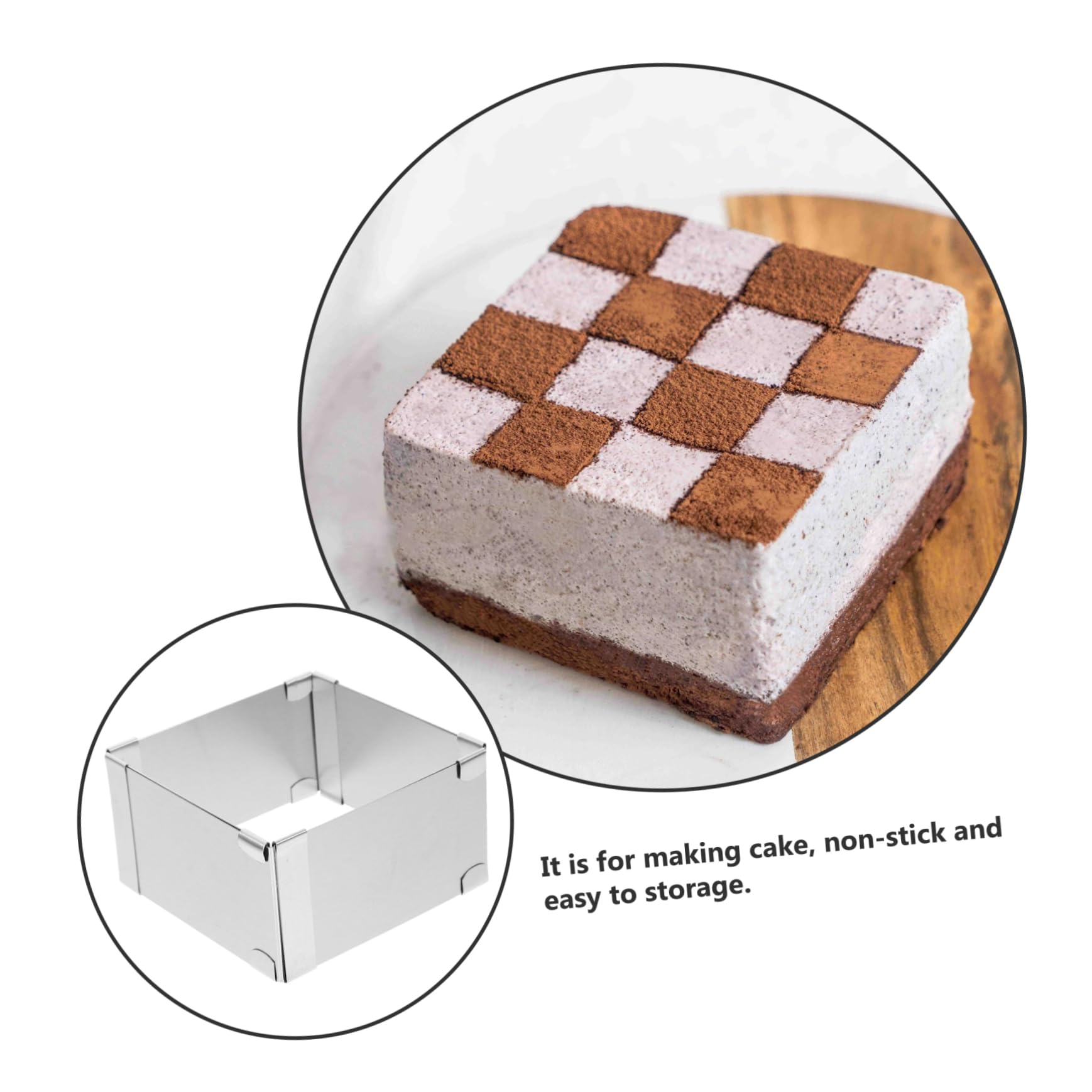 Edelstahl Mousse-Ringe Quadratisch – Backformen Für Kuchen, Desserts Und Gebäck, Spülmaschinenfest