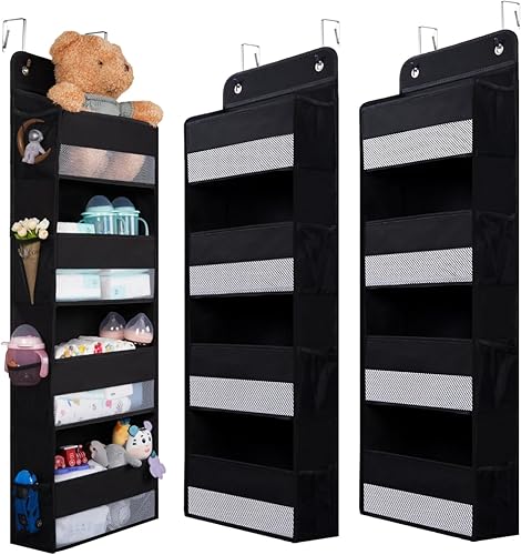 WishJazz Organizador para colocar sobre la puerta, paquete de 2, almacenamiento de baño de caravana, organizador colgante para la parte trasera de