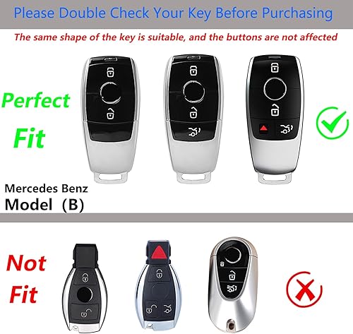 Miniatura 2 de Funda para llavero Cadillac con llavero, carcasa de aleación de zinc para Audi Benz, BMW, Honda, Toyota, Nissan, Chevy, etc, Color plateado