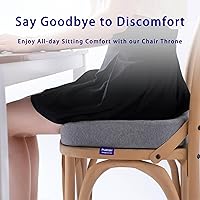 Vista 6 de Cojines de asiento de espuma viscoelástica de alta densidad con infusión de gel para silla de oficina, automóvil, silla de ruedas, cojín de asiento