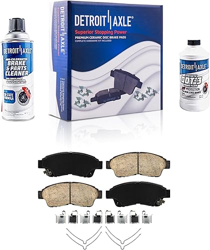 Miniatura 82 de Detroit Axle - Pastillas de freno para Chevy Trailblazer GMC Envoy Pastillas de freno de cerámica w/Hardware Buick Rainier Isuzu Ascender Olds