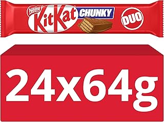 Chunky Duo Milk Chocolate Bars, 24 x 64 g