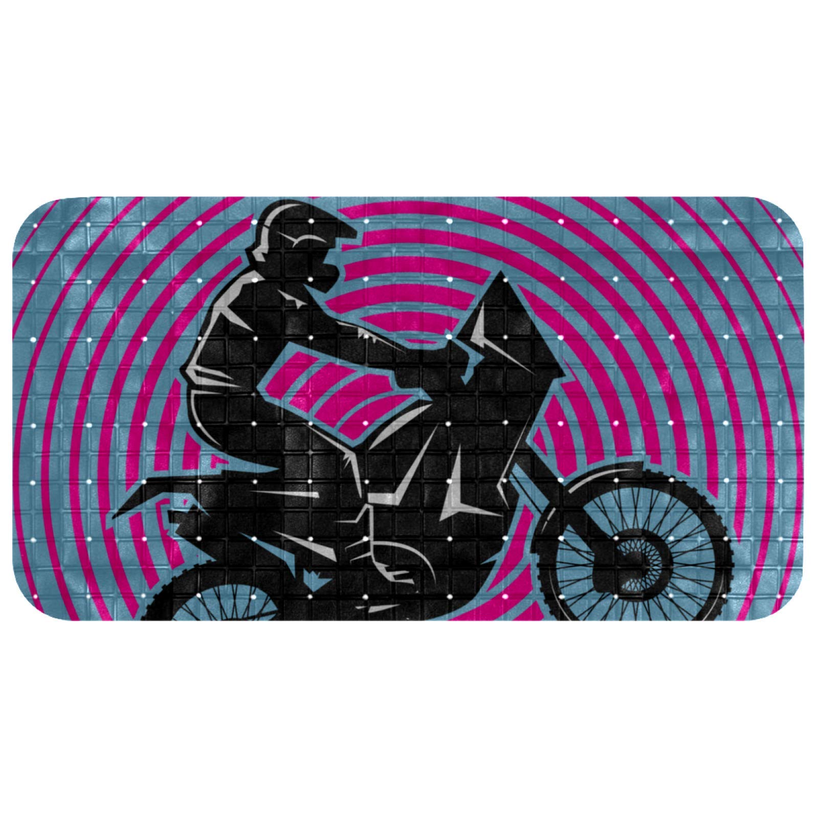 Tapis de bain petite taille Bennigiry ovale absorbant de 27x37cm