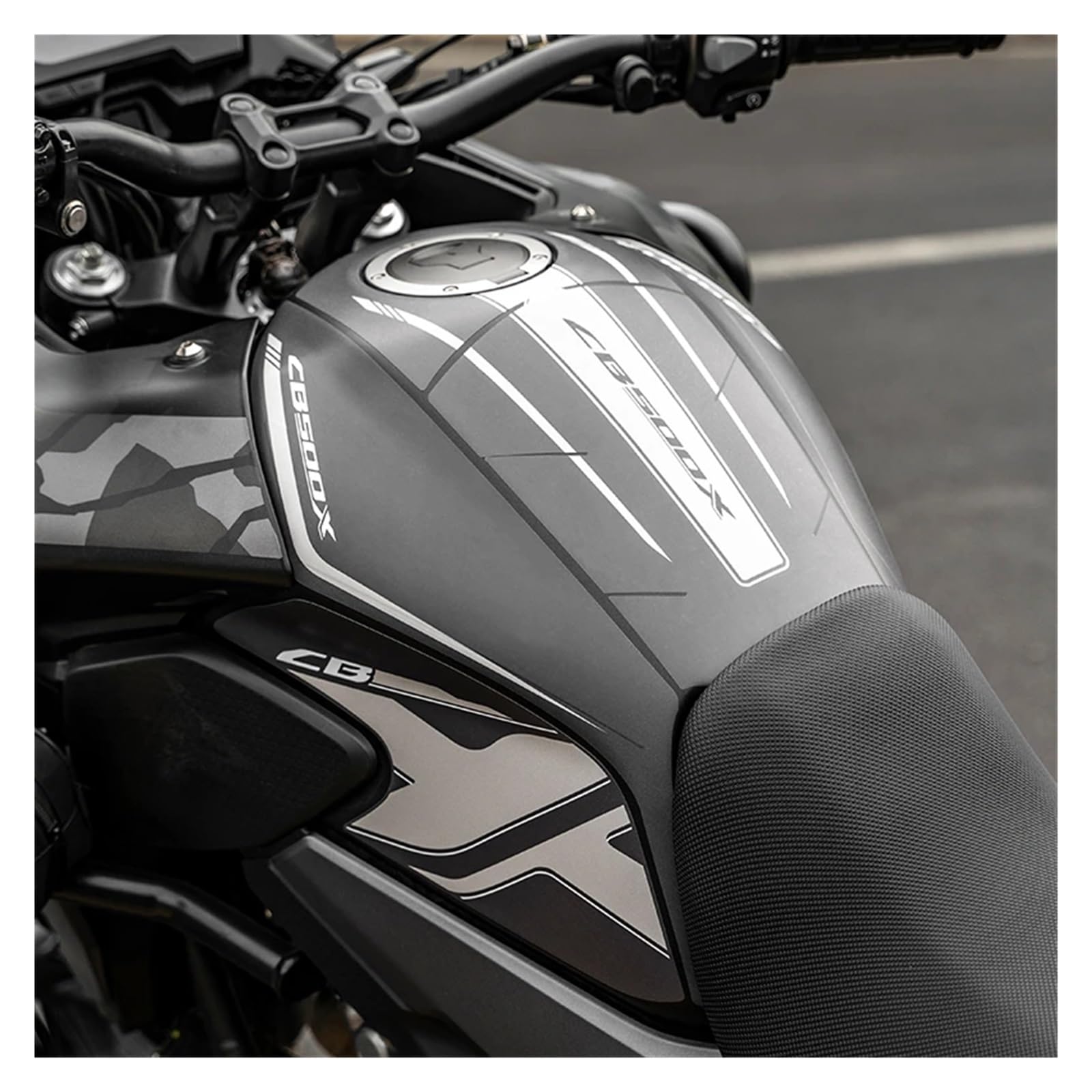 Per Accessori CB500X Moto CB500X Protezione Adesivo Decorazione Decalcomania Protezione Serbatoio Tappo Serbatoio(6 Red)