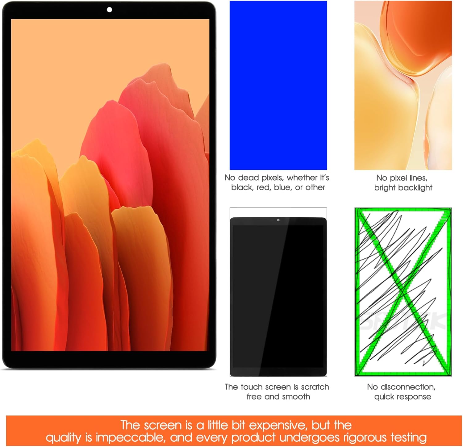 for Samsung Galaxy Tab A7 Lite Screen Replacement for Tab A7 Lite Wi-Fi SM-T227U SM-T220 LCD Display Touch Digitizer Assembly Repair Part Black with Frame+Installation Video(Wi-Fi Version)