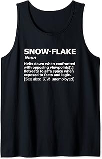 Humerous Political SJW Snowflake Funny Definition Tank Top