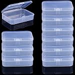 Clear Plastic Playing Card Boxes Snaps Closed Poker Gaming Playing Card Deck Cases Holder Plastic Storage Box Clear Trading Card Box Card Storage Organizer for Bank Business Card (6Pcs)