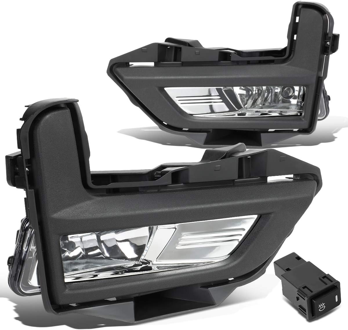 DNA MOTORING FL-ZTL-279-CH Fog Light With Bezel & Switch Driver & Passenger Side Enhance visibility [Compatible with 17-18 Rogue]