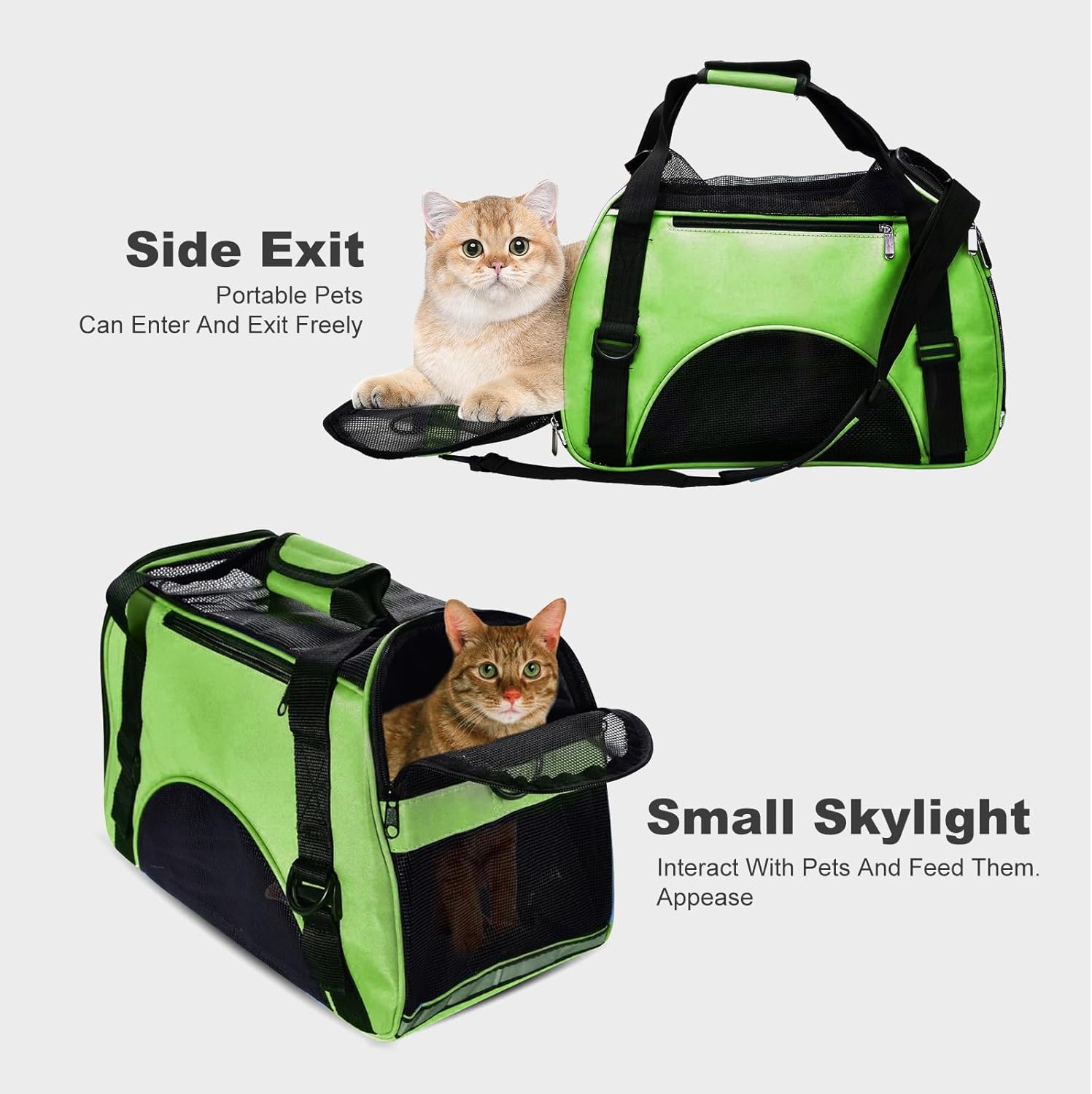 Pet Travel Carrier Portable Cat Carrier Bag Soft Sided Carrying Bag for Small Dog Puppy Carrier